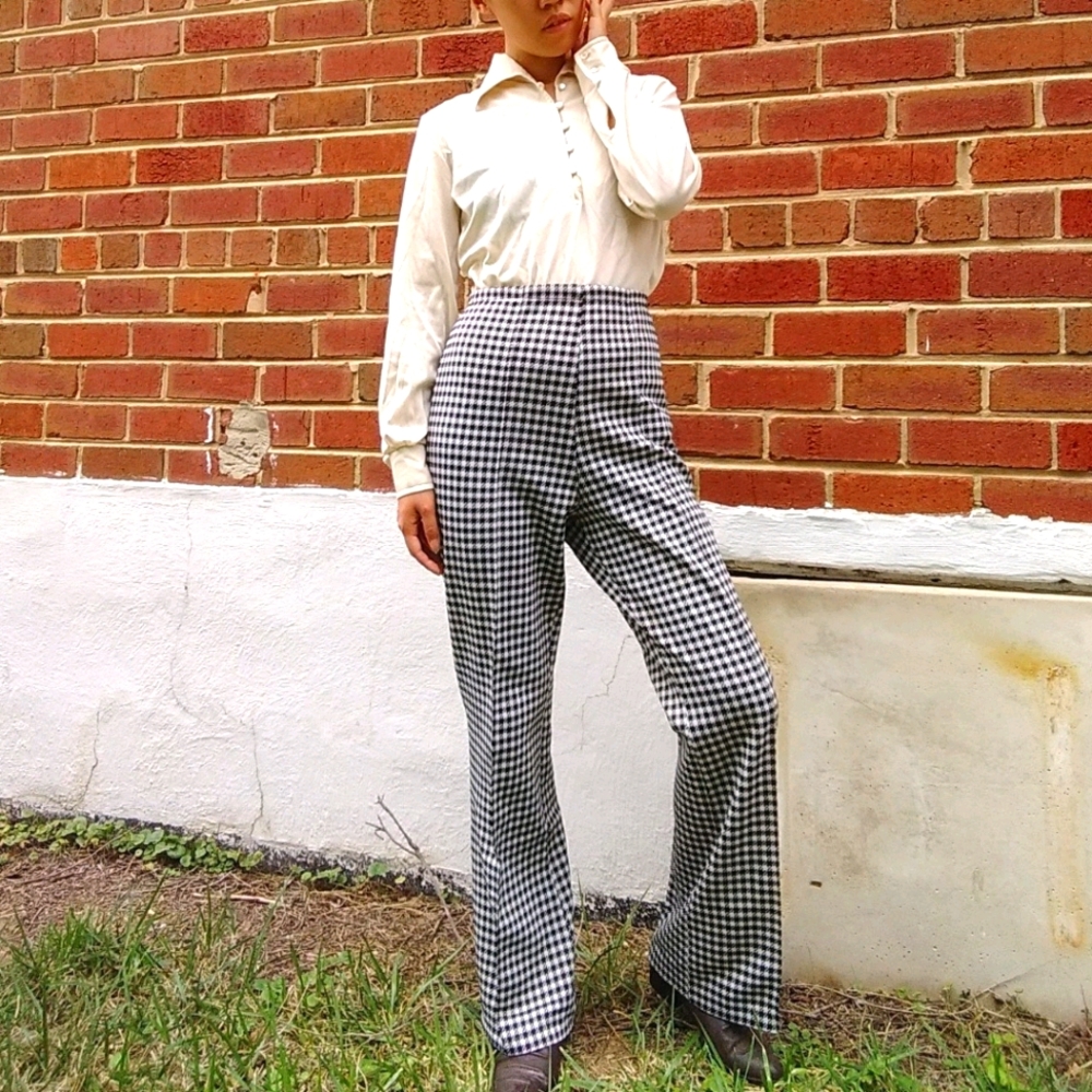 Vintage Houndstooth Flair Pants